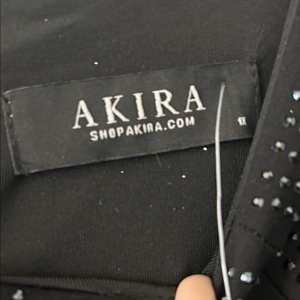 Akira Black Sequin Long Sleeve Jumpsuit size 1x - Picture 4 of 7